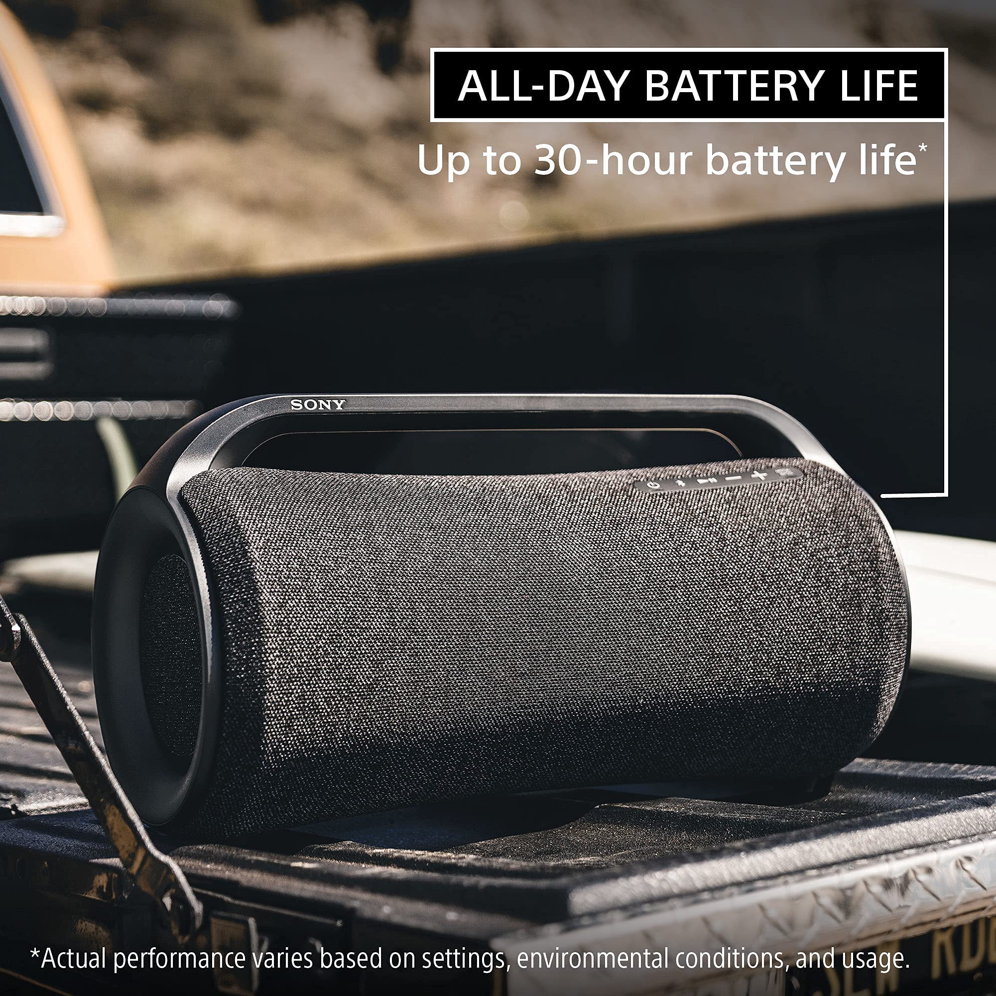 Sony SRS-XG500 X-Series Wireless Portable Bluetooth Boombox Party-Speaker with Big Powerful Sound, IP66 Water-resistant and Dustproof, 30 Hour-Battery, LED Ring Lighting for Home and Outdoor