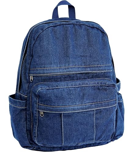 Amazon.com: KAOBIO Denim Backpack for Women Men Vintage Grunge