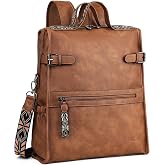 FADEON 15.6 Inch Laptop Backpack for Women, Designer Computer Bag | Vegan Leather Backpack with Padded Sleeve Fits 13", 14" &amp; 15.6" Laptops, Perfect for Work, Travel, Student &amp; Teacher