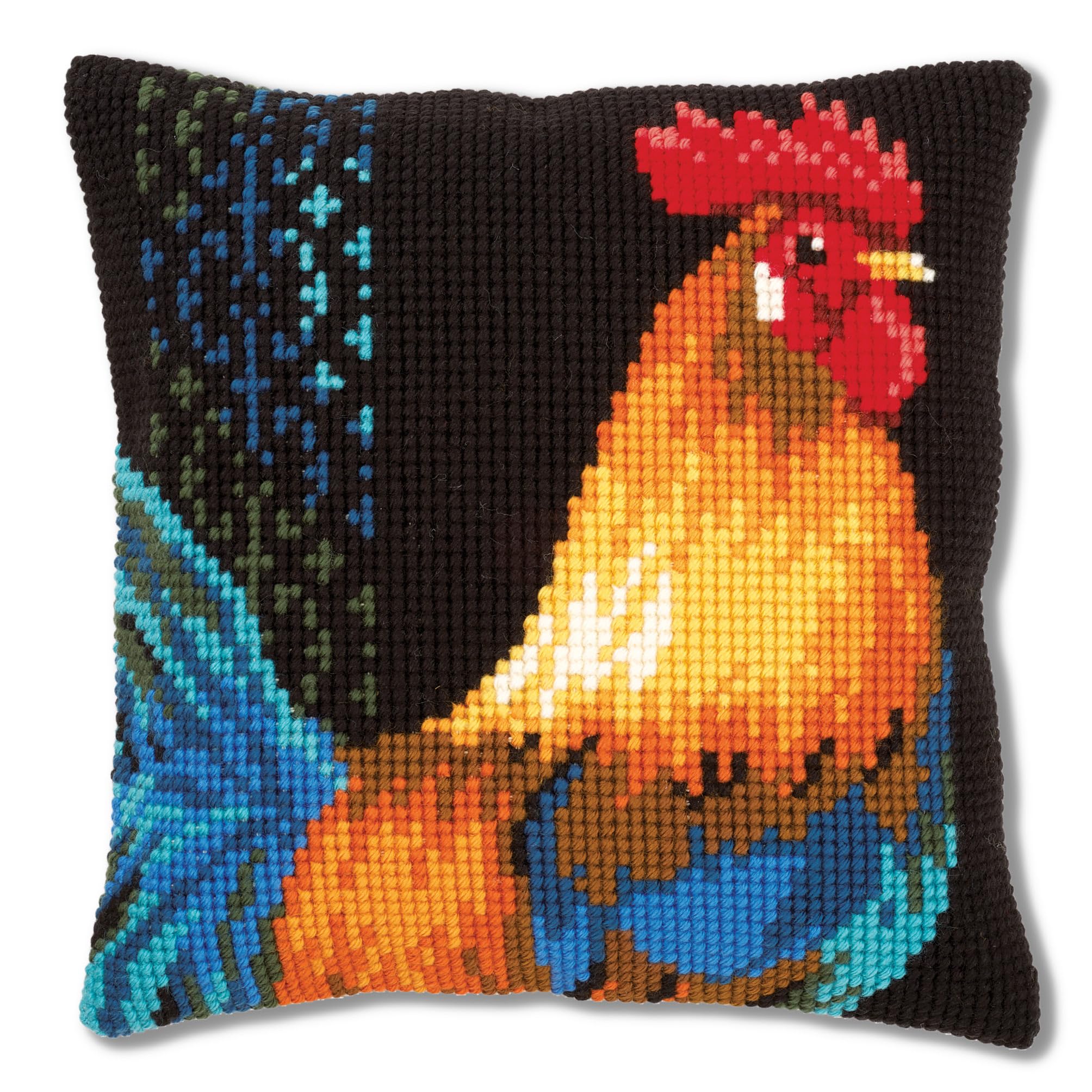 Vervaco Cushion: Rooster, Acrylic, Assorted, 10 x 1 x 14 cm