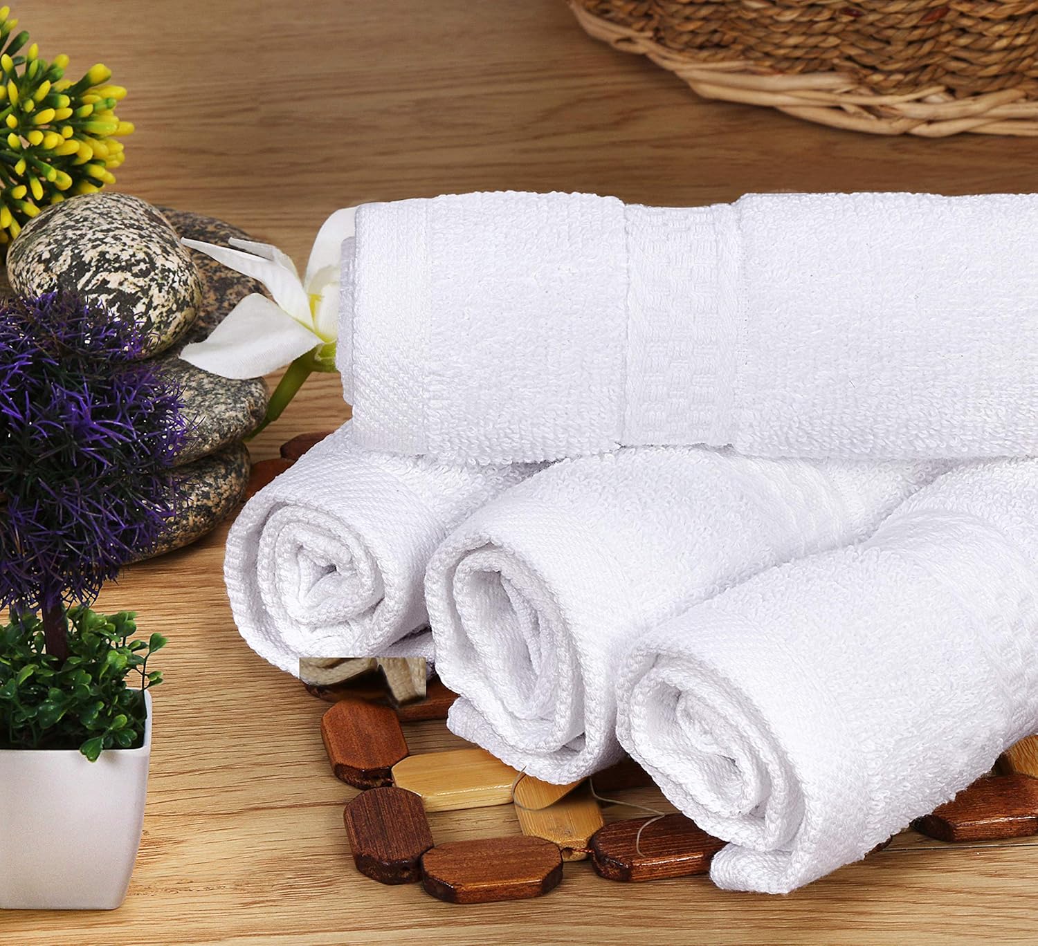 Utopia Towels Towel Set, 2 Bath Towels, 2 Hand Towels, and 4 Washcloths, 600 GSM 100% Premium Ring Spun Cotton Highly Absorbent Towels for Bathroom, Shower Towel, (Pack of 8): Home & Kitchen
