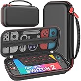 AIfasterfly Switch Carrying Case for Nintendo Switch 2 (2025)/Switch/OLED, Travel Carrying Case Hard Shell Protective for Nintendo Switch 2 Accessories,10 Game Card Slots, for Travel and Storage
