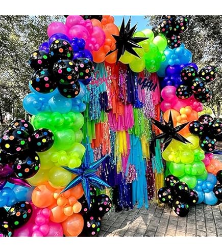 Imirell Graffiti-Neon-Hintergrund 2,0x1,8m – Leuchtend Bunte Fotohintergrund Für Geburtstag, Party, Fotoshooting