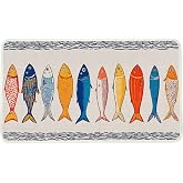 Worltoldb Fish Door Mat Indoor Outdoor Entrance Floor Mats Non-Slip Washable Decor Rugs 27x15 Inch