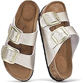 Project Cloud 100% Genuine Leather Flat Sandals for Women 2026 Comfortable Beach Essentials Womens Sandals Memory Foam Vacation Essentials Slides for Women Footwear (Santorini)