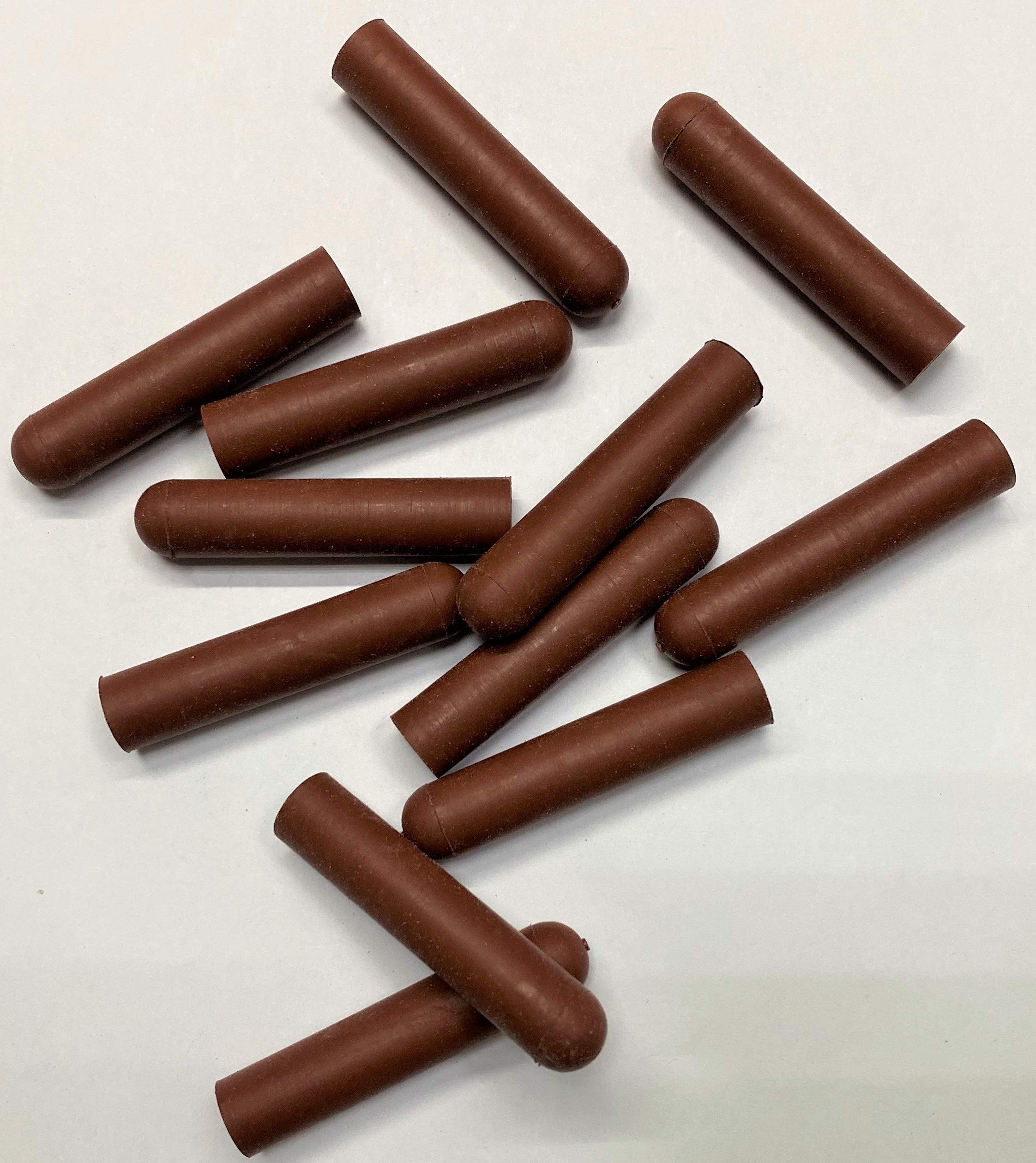 dexierp Protection Force Round Cap For 1/4" 6.5mm OD X 38 mm Length (Pack of 25) Pipe Post Tube End Cover 1/4-20 UNC 1/4-28 UNF Screw Thread Protectors Elastic Rubber