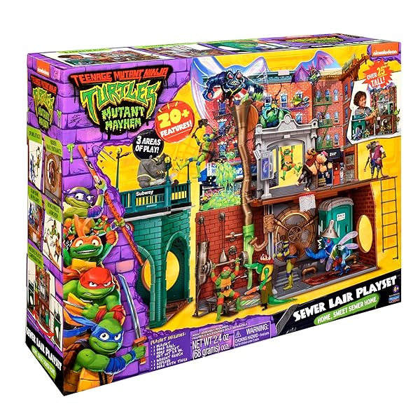 TEENAGE MUTANT NINJA TURTLES: MUTANT MAYHEM SEWER LAIR PLAYSET BY PLAYMATES TOYS