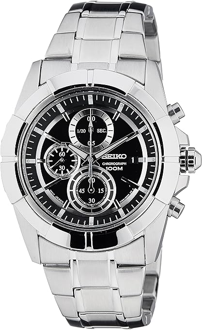 seiko chronograph 100m white dial