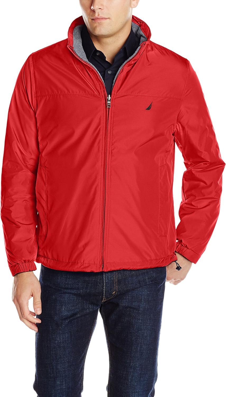 Nautica Men's Reversible Jacket, Sun Guard Red, Small at Amazon Men’s