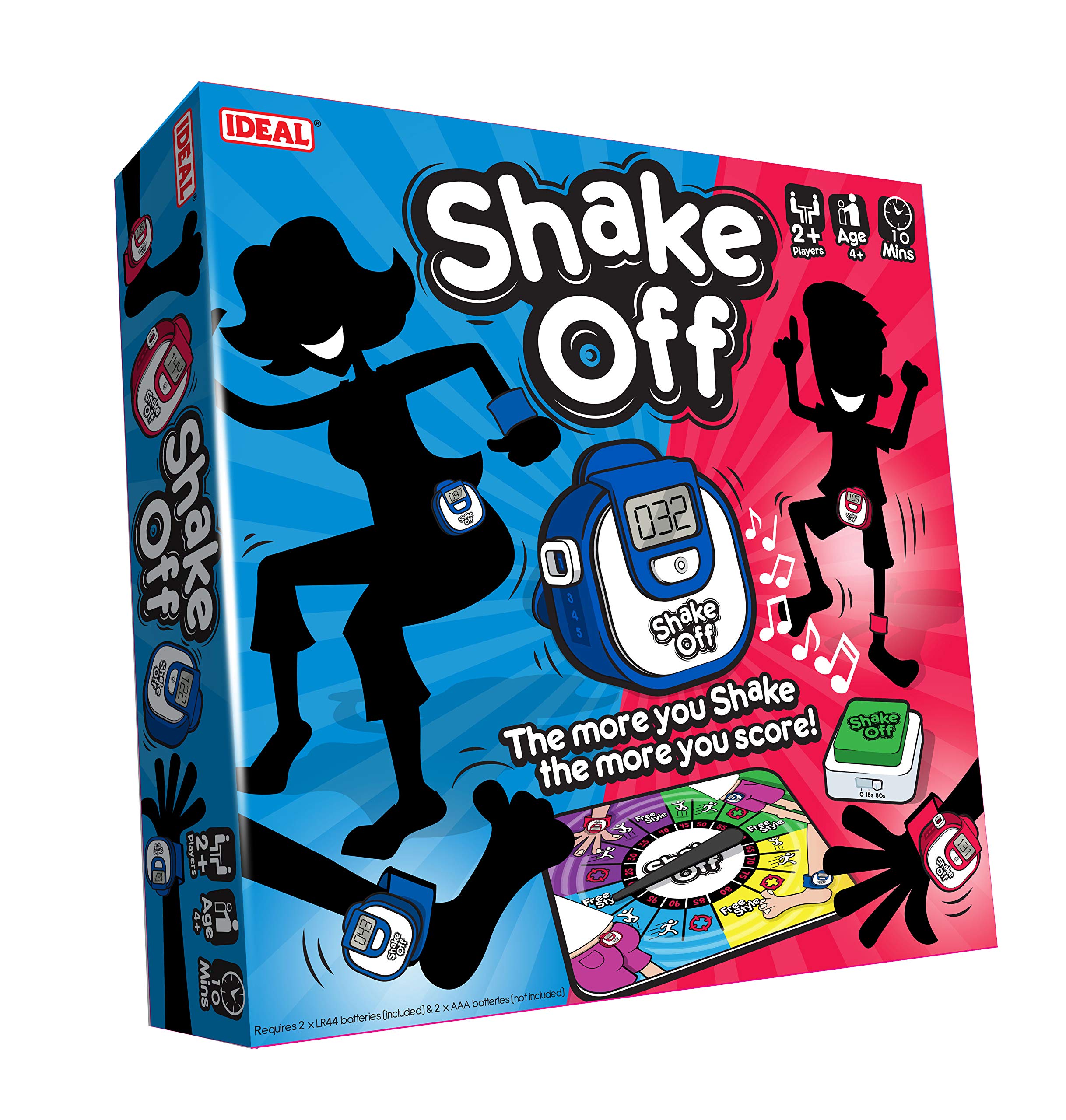 Ideal Shake Off The Action Game Where the More You shake the More You Score Family Games For 2+ Players, Multicolor Ages 4+