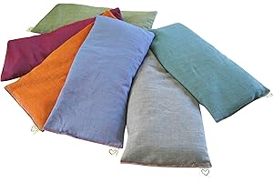 Peacegoods Scented Lavender Eye Pillows Pack of (6) - 4 x 8.5 - Soft & Soothing Cotton - Weighted Naturally Calming Colors - Yoga Massage Sleep Bulk - Teal Green Purple Terracotta Gray Lilac