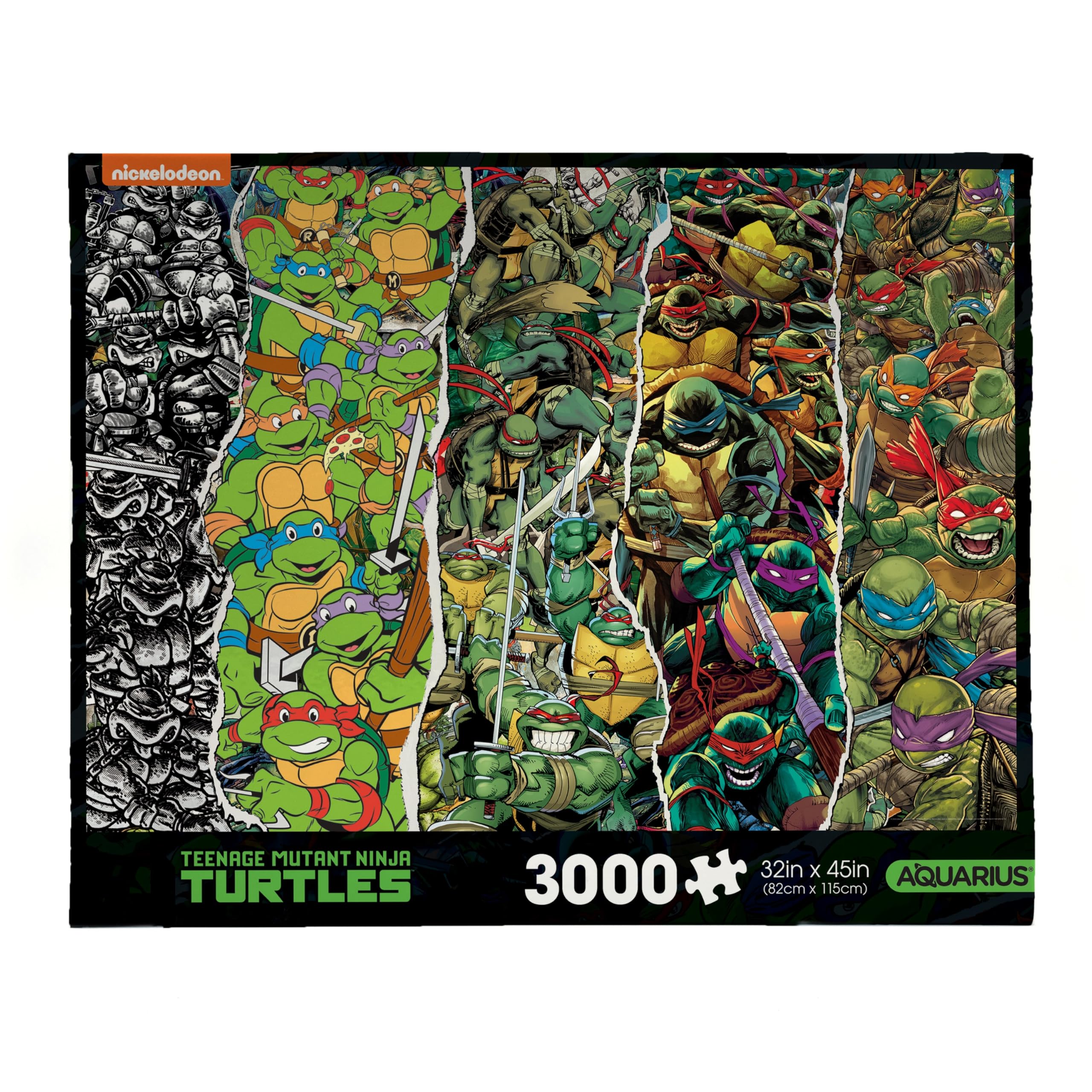 AQUARIUS TMNT Timeline 3000pc Puzzle (3000 Piece Jigsaw Puzzle) - Glare Free - Precision Fit - Officially Licensed Teenage Mutant Ninja Turtles Merchandise & Collectibles - 42x35 Inches