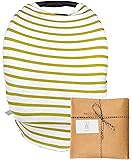 Nursing Cover Carseat Canopy, 5-in-1 Cover Up for Car Seats, Breastfeeding, Swings, Shopping Carts, High Chairs, and Strollers - Breathable, Stretchy, Comfy, and Full Coverage for Discreet Nursing