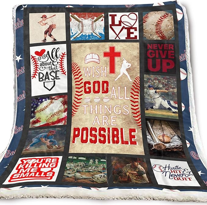  Amazon .com zart Baseball Blanket i Wish god All Things 