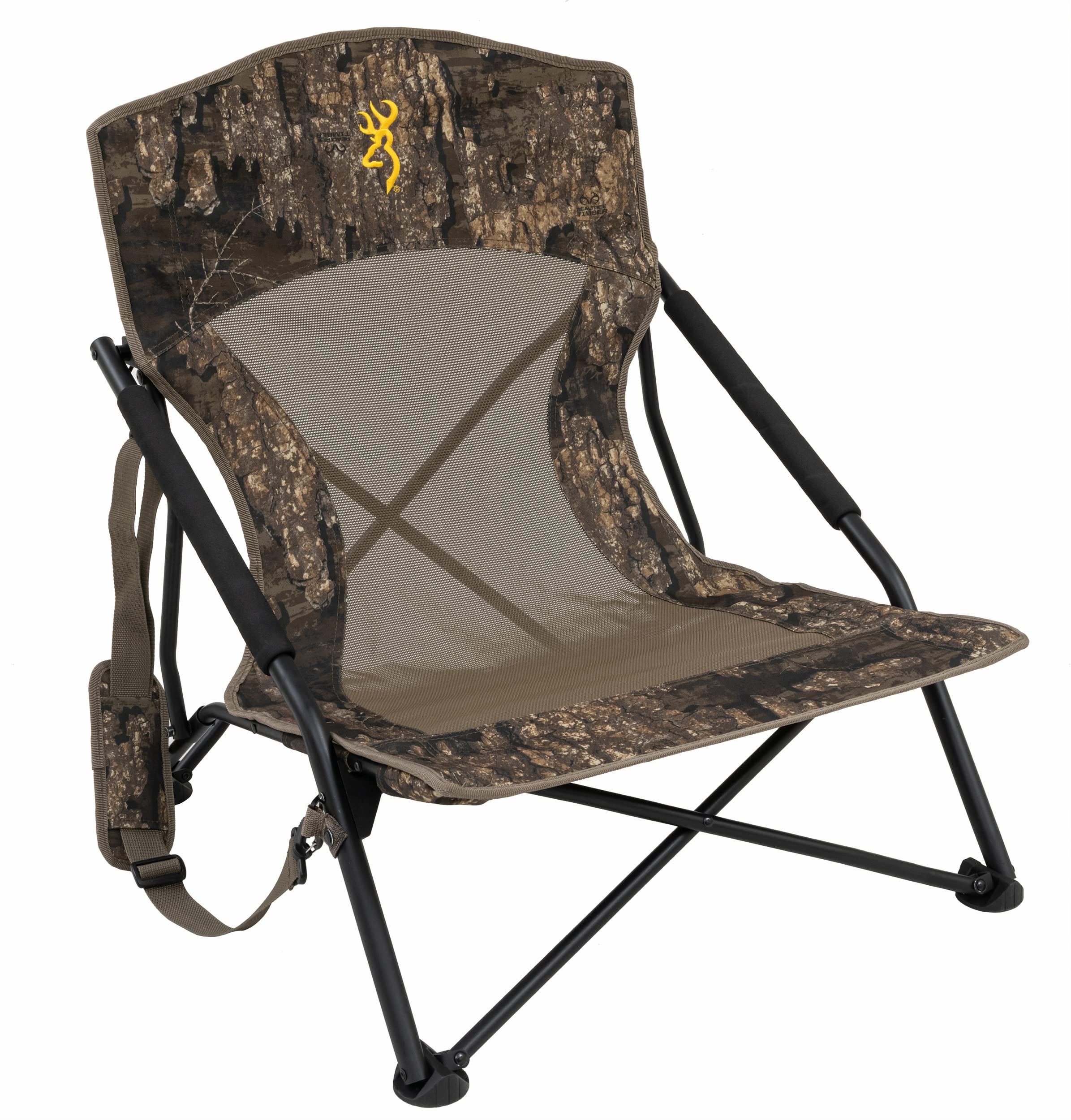 Browning Strutter Camo Turkey Hunting Chair with Foldable Low Profile Compact Design, Durable Steel Frame, and Padded Shoulder Carry Strap and Carry Bag Image