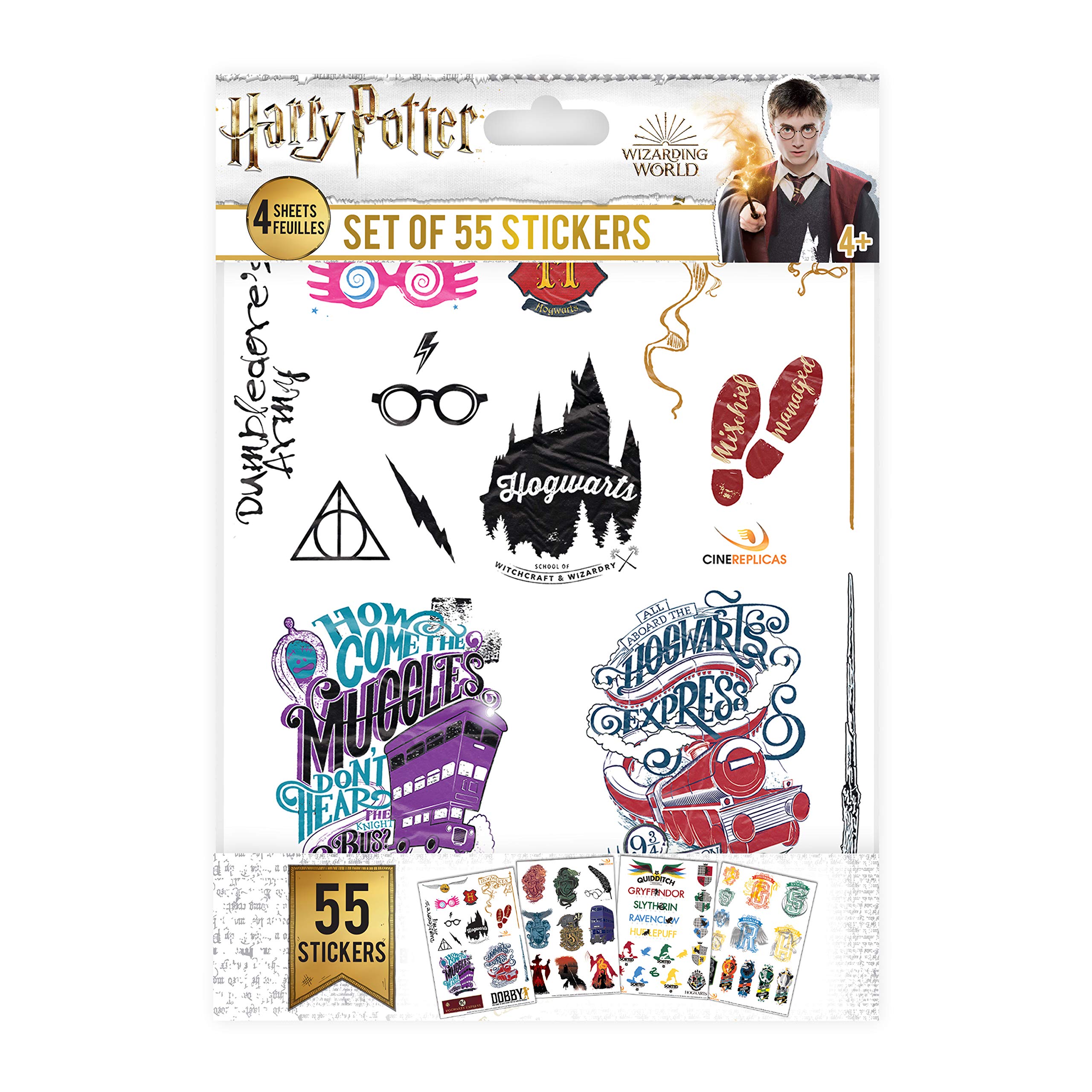 Cinereplicas Harry Potter - Logos Stickers (Set of 55) - Official Licensed