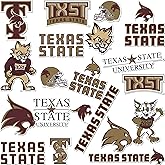 Desert Cactus Texas State University Sticker Texas State Bobcats Vinyl Decal Laptop Water Bottle Car Scrapbook Sheet (Type A)