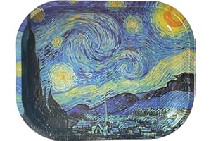 Rolling Tray “Starry Night” Van Gogh 5.5” x 7” Tobacco Smoke Accessories - Tray God