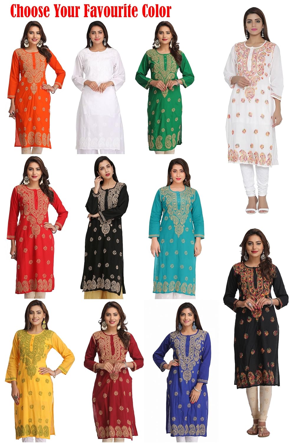 ada women's cotton kurti (a188048_black)