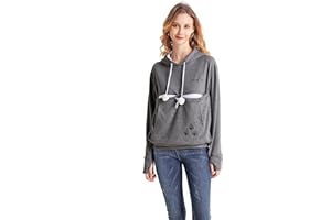 ALYC Unisex Hoodies Pet Holder Cat Dog Large Pouch Carriers Sweatshirt Cat Space Pullover Top