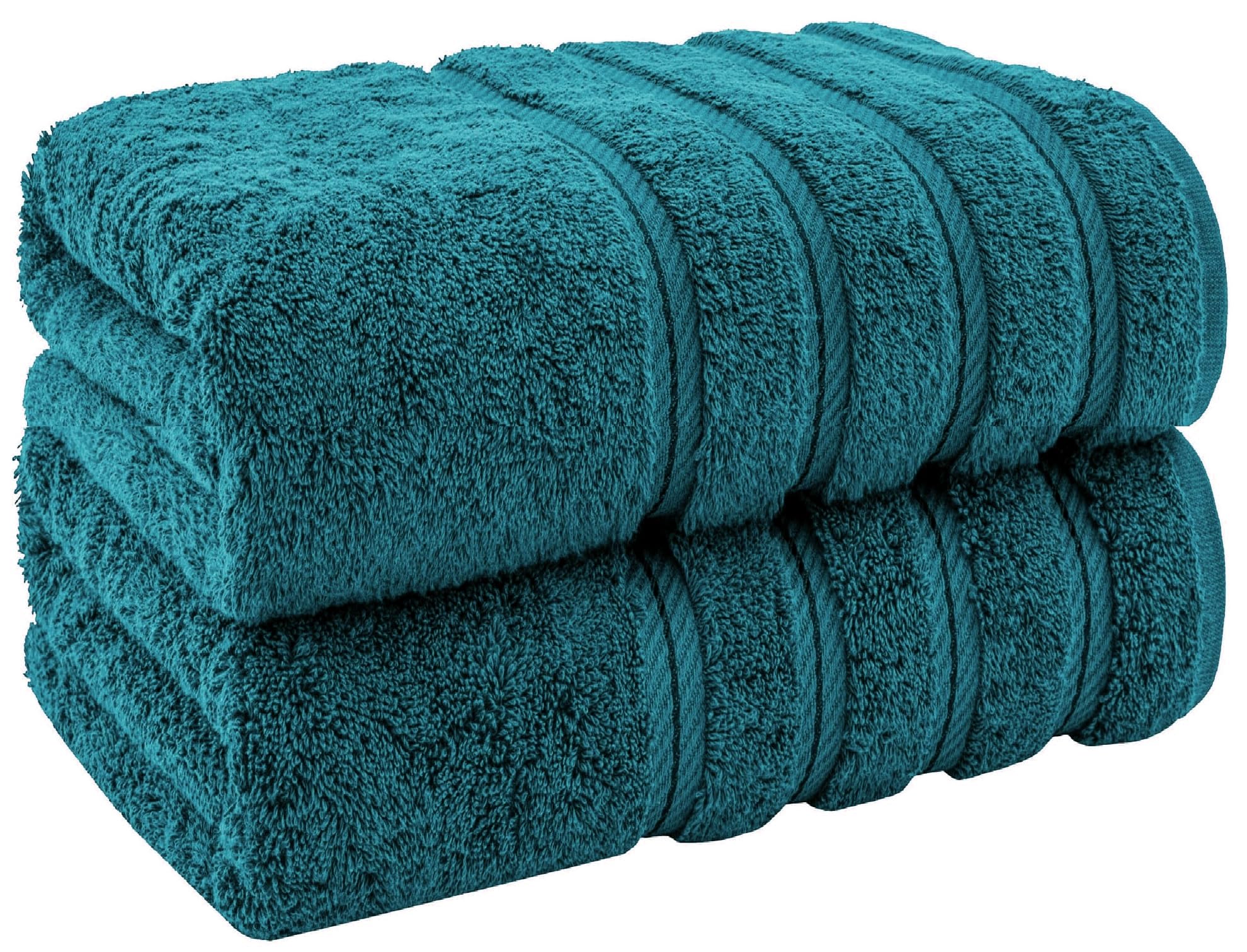 Pack of 2 Jumbo Bath Sheet 100 x 200 cm Premium 100% Egyptian Combed Cotton Luxury Towel Ultra Soft & High Absorbent Quick Dry Hotel Quality Extra Large Bathroom Towels (Blue Lagoon)