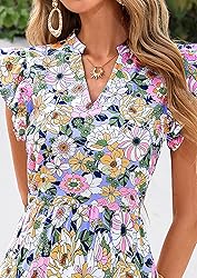 PRETTYGARDEN Women's 2025 Summer Floral Midi Dress