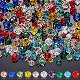 Hoteam 1000 Pcs Crystal Beads Mixed Faceted Jewelry Making,Fresh Color | Bulk Glass Beads with Faceted Briolette Cuts, Assorted Colors for DIY Earrings Necklaces Bracelets Keychains Craft Projects