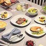 MALACASA Elisa 12-Piece Dinnerware Set for 4, Gray White Porcelain view 7