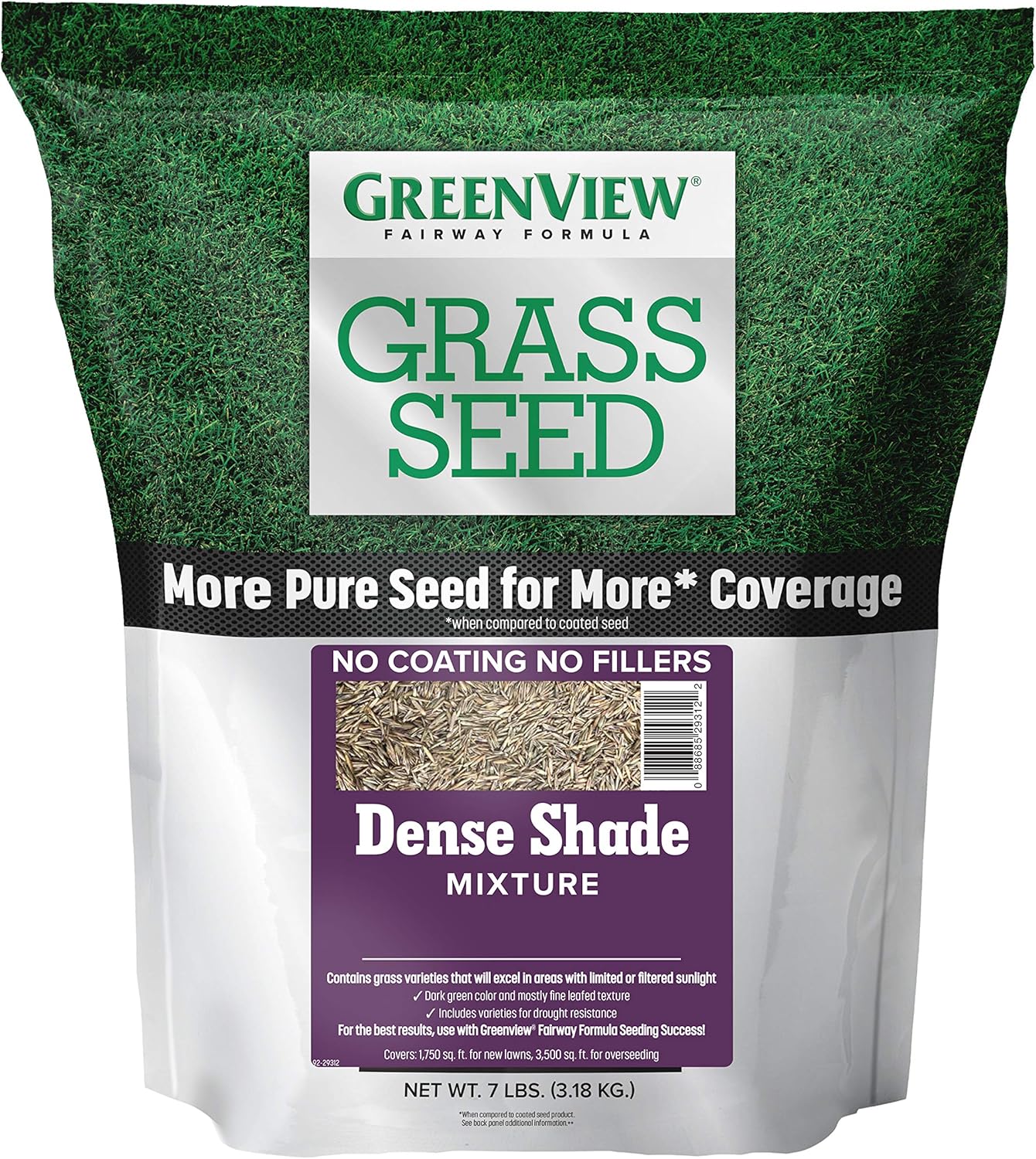 GreenView 2829343 Dense Shade Mixture Fairway Formula Grass Seed, 7 lb