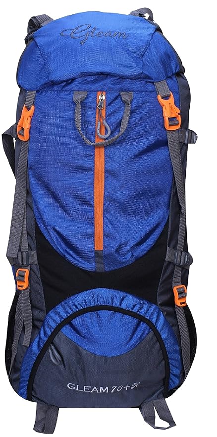 GLEAM 75 Ltr Royal Blue,Black & Grey Rucksacks