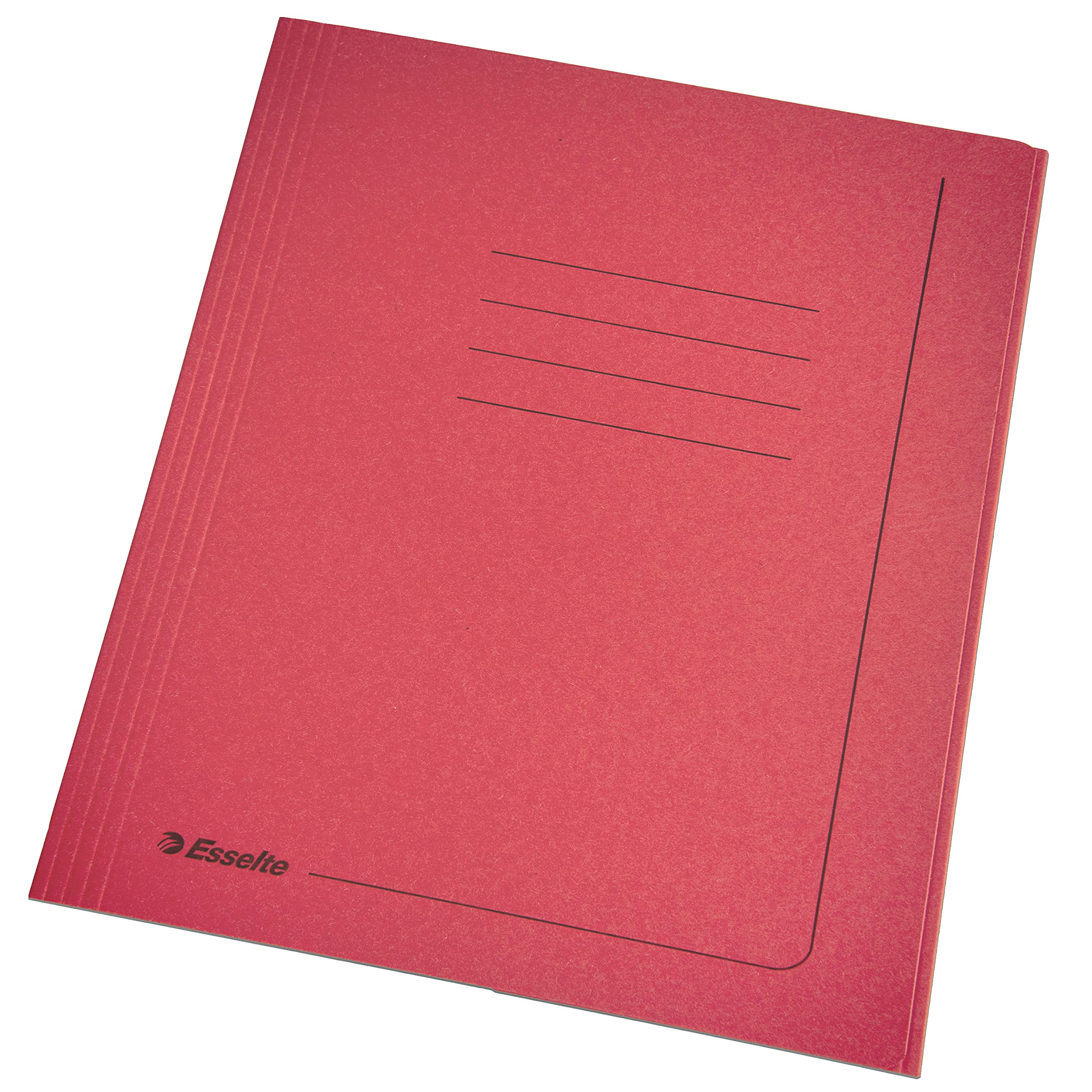 ESSELTE Folder Manilla 3 Flaps - 25 x 35 cm - Red - Pack of 25 Pieces - 55133