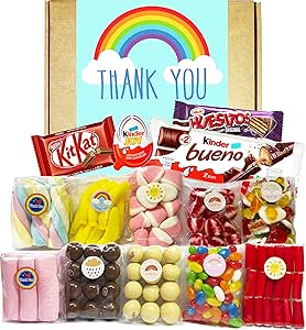 Cesta Thank You, Lote de Dulces, Golosinas y Chocolate. Caja ...