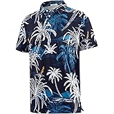 APTRO Golf Shirts for Men, Moisture Wicking Hawaiian Polo Shirts Dry Fit with Print and Short Sleeve