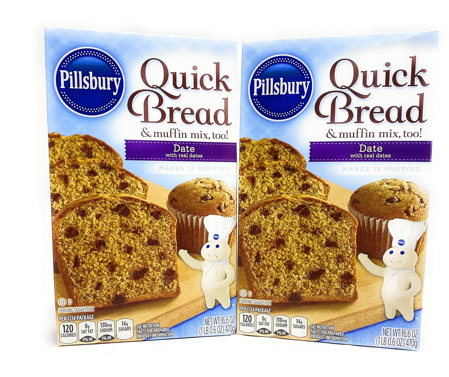 Pillsbury Date Quick Bread 16.6oz 2pks