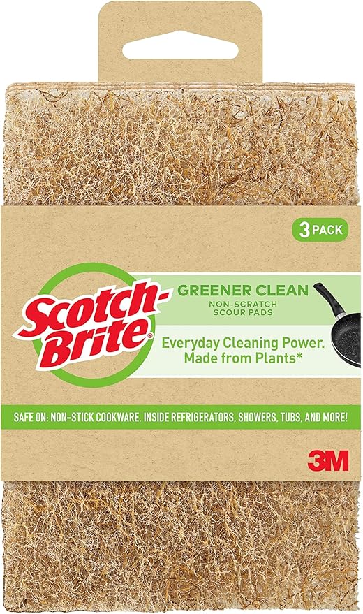 ScotchBrite Greener Clean NonScratch Scour Pads, 3 PK(case of 12) Amazon.co.uk Health