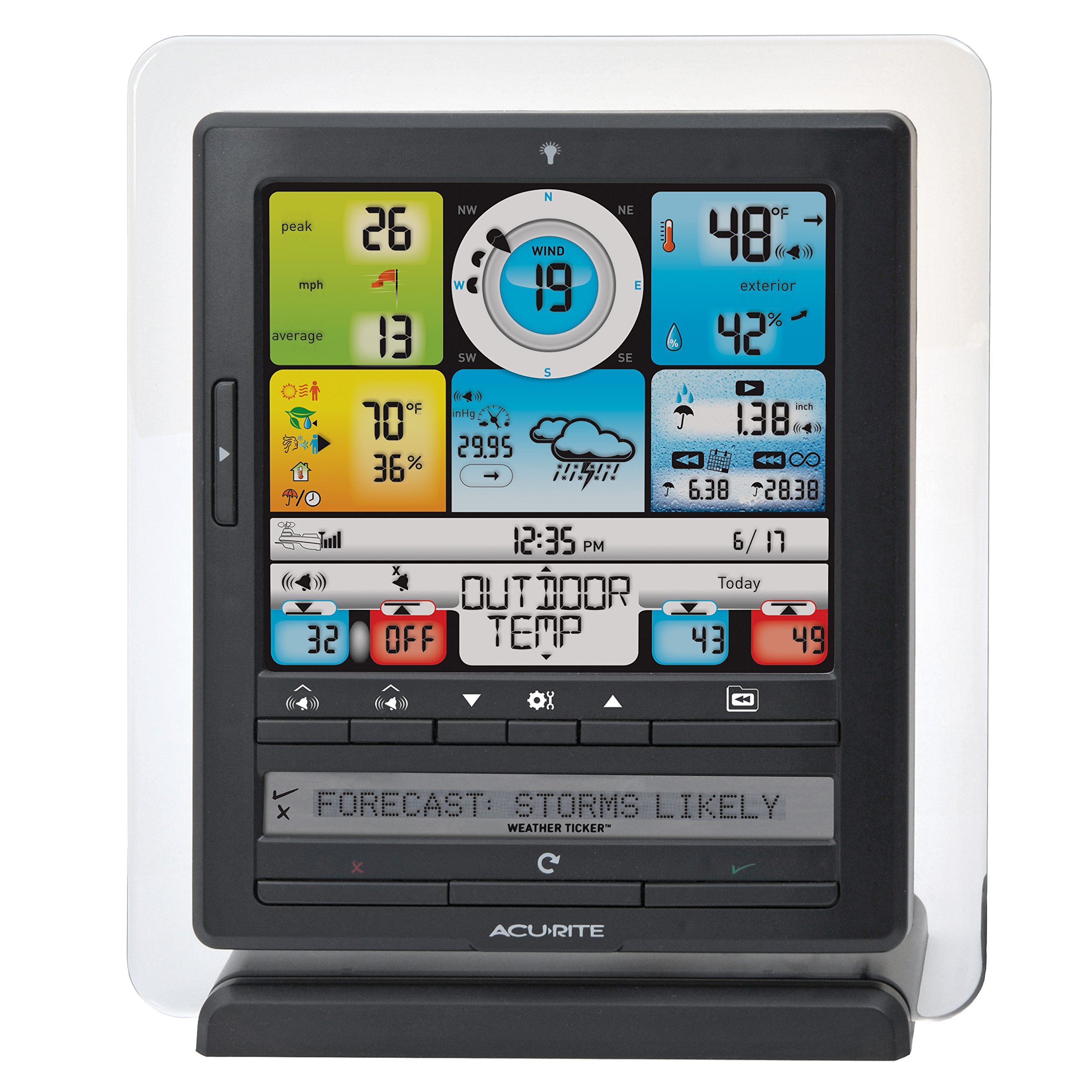 AcuRite 01036M Wireless Weather Station with Programmable Alarms, PC