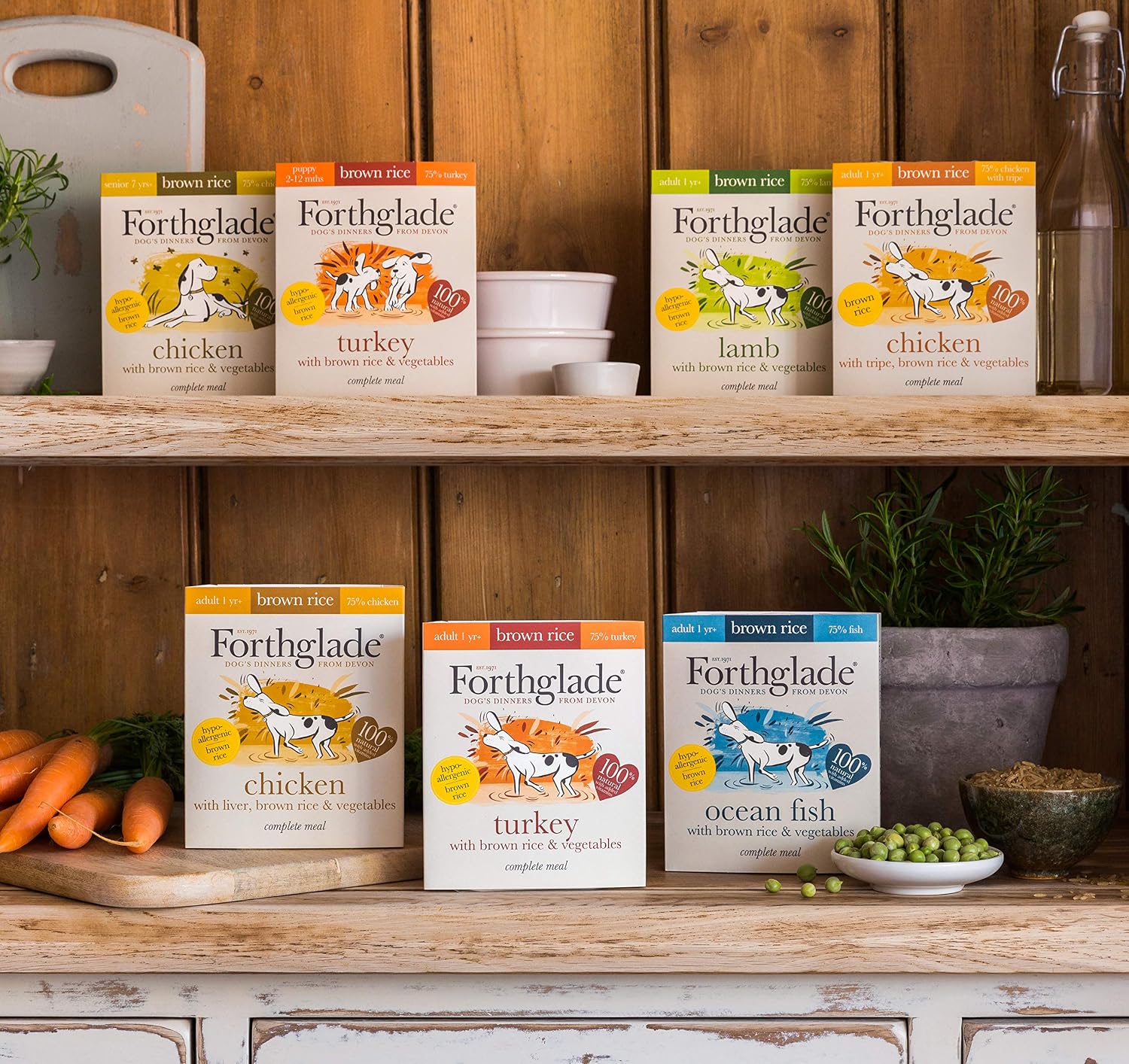 Forthglade 100% Natural Dog Food Complete Wet Dog Food Turkey, Brown Rice & Vegetables 395g (18 Pack), 7.11 kg (Pack of 1) - Image 5