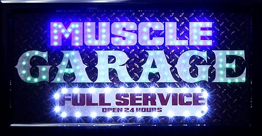 Amazon Com American Art Decor Muscle Garage Full Service Framed
