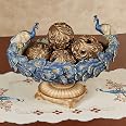 Touch Of Class Peacock Candleholders Set Of 2 - Blue & Beige Resin Tabletop Decor