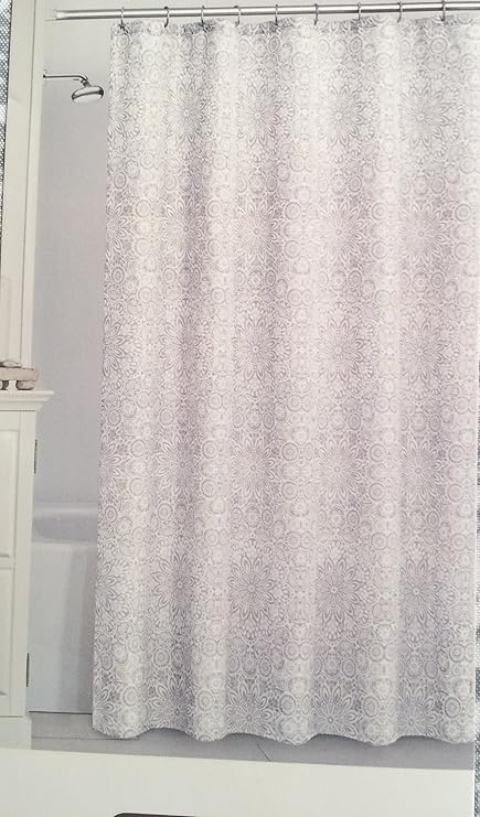 Amazon Com 70 X 72 Grey And White Textured Shower Curtain Home