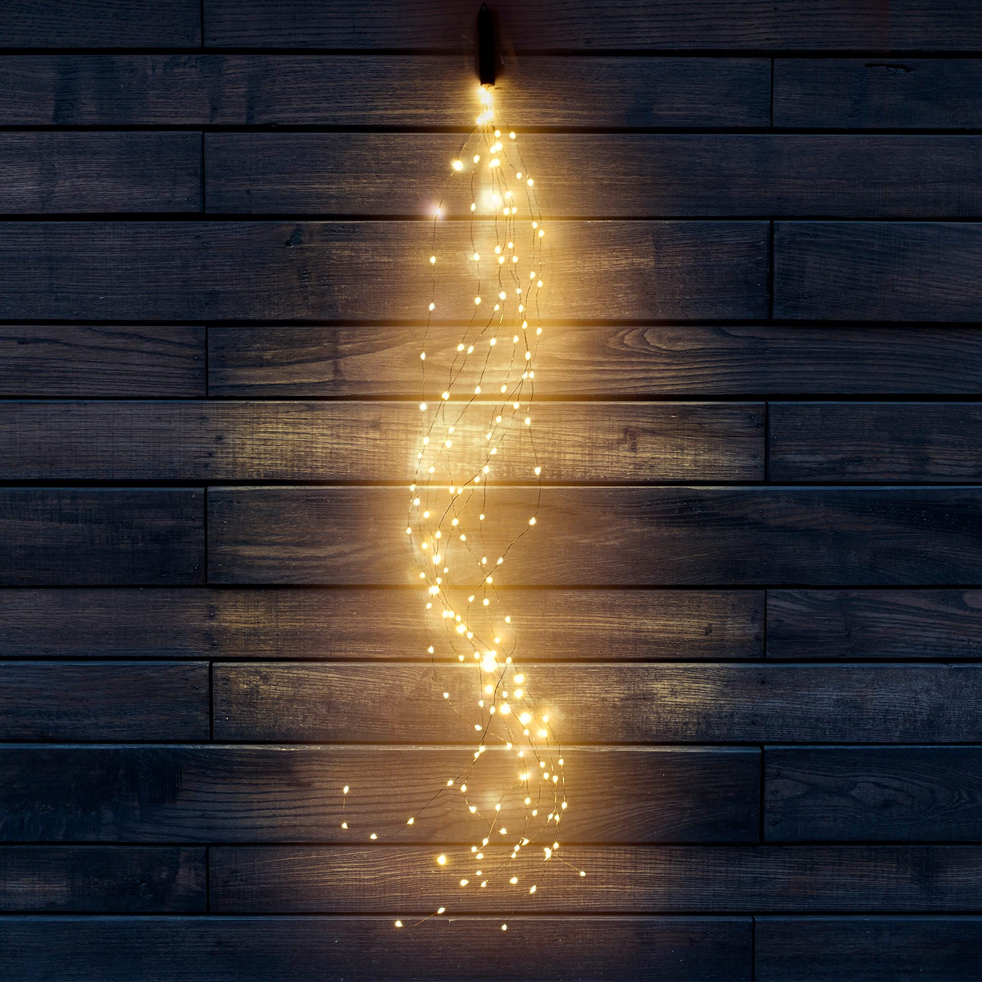 Photo 1 of Twinkle Club 10 Strands 200 LED Firefly Bunch Lights, Waterproof, Plug in String Lights for Waterfall Vine String Lights Watering Can Lights Outdoor Garden, Warm White