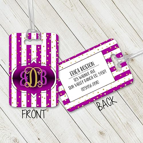 monogram bag tag