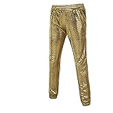 WULFUL Kids Boys Metallic 70s Disco Costume Sequin Party Jogger Pants