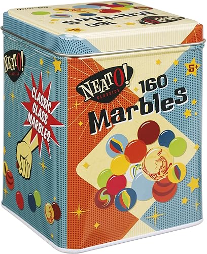 Neato! Classics 160 Marbles In A Tin Box by Toysmith Retro
