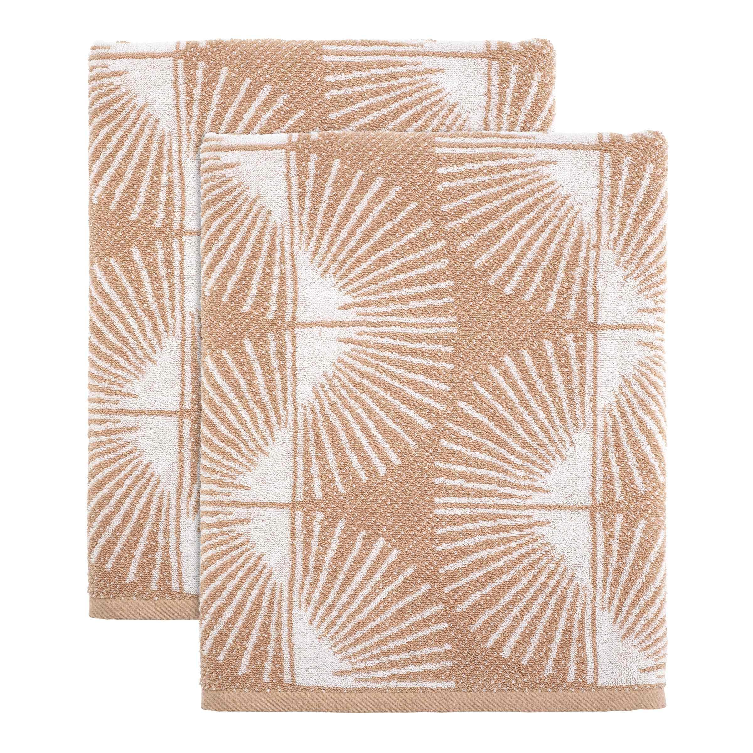 Photo 1 of (NEW) Nicole Miller - Bath Towels, Soft & Absorbent Cotton, Dorm Room Essentials, Set of 2 (Kendall Collection, Clay)