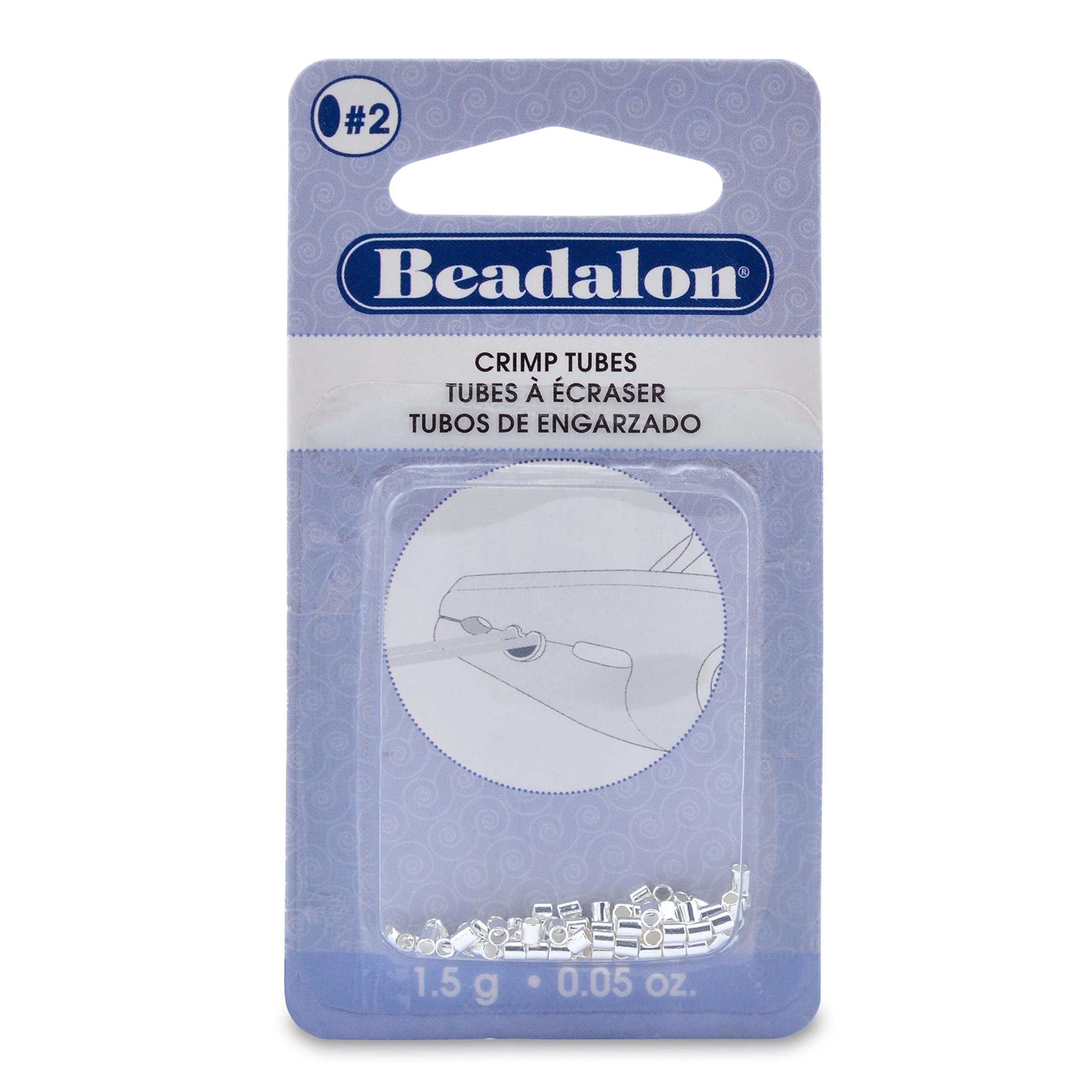 Beadalon Crimp Tubes Size 2 1.5g-Silver-Plated