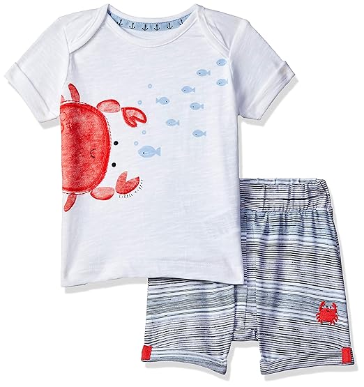 Baby Boys Regular fit Pyjama Top (SA696-1_Multicoloured_0-3 M)