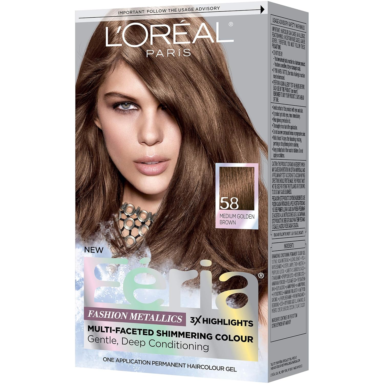 Buy 58 Medium Golden Brown L Oreal Paris Feria Multi Faceted