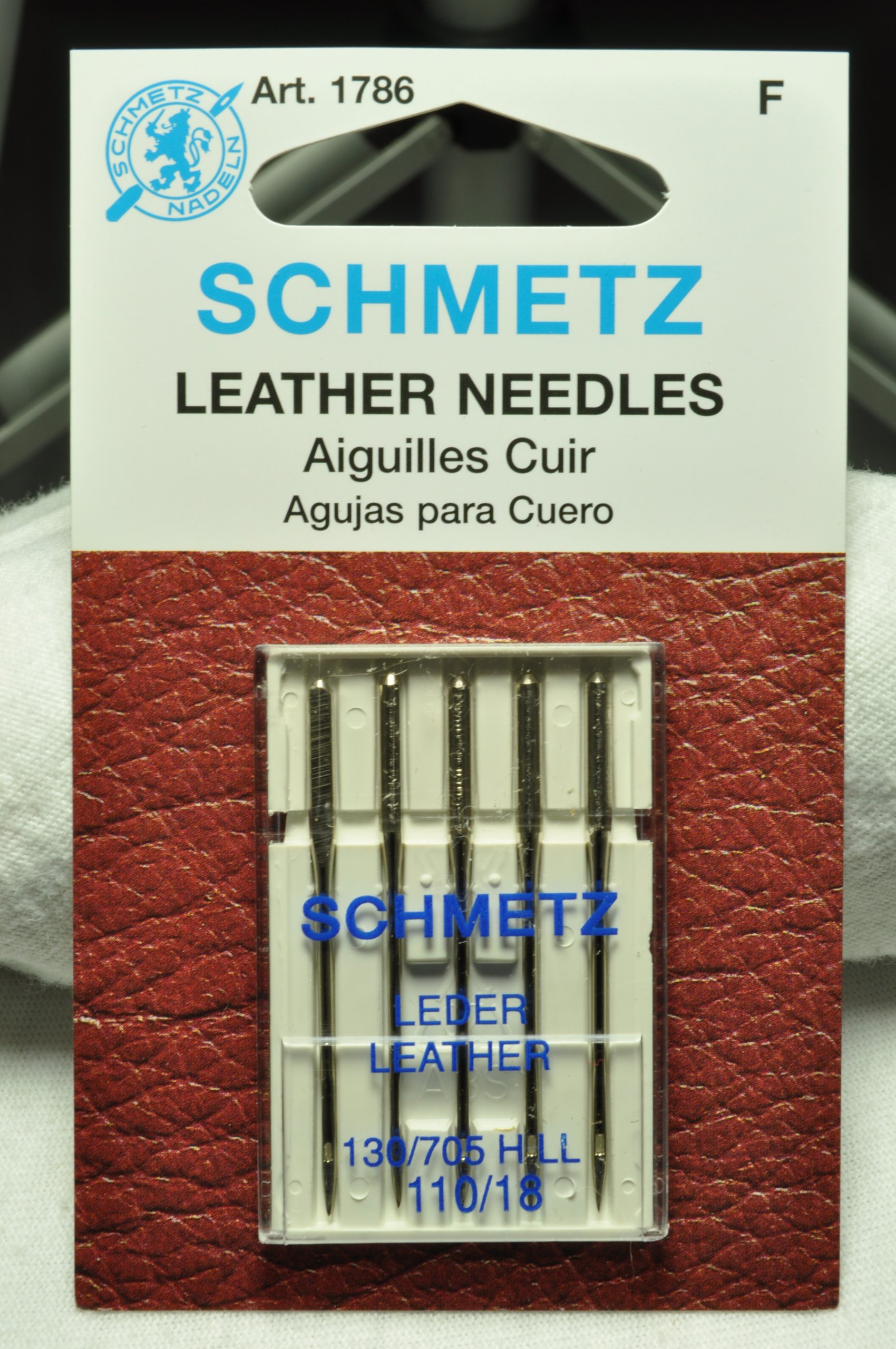 Schmetz Sewing Machine Needles - Leather, Size: 110/18
