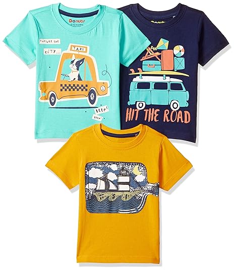 Baby-Boys Regular fit T-Shirt (Pack of 3)